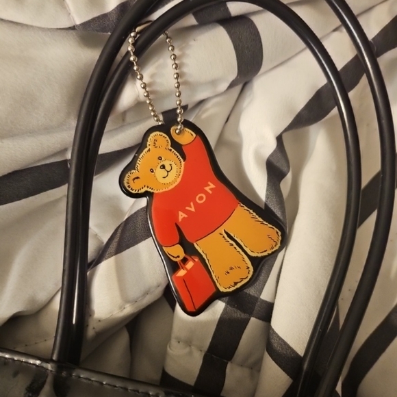 Vintage Avon Teddy Bear Tote‎ & Key Chain Vinyl Washable 1999 - Picture 3 of 12